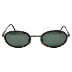 Occhiali da sole Giorgio Armani anni '90 in tartaruga nera