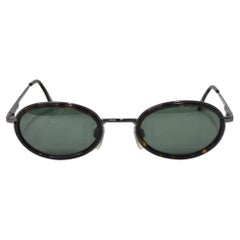 Giorgio Armani 1990s Black Tortoise Sunglasses