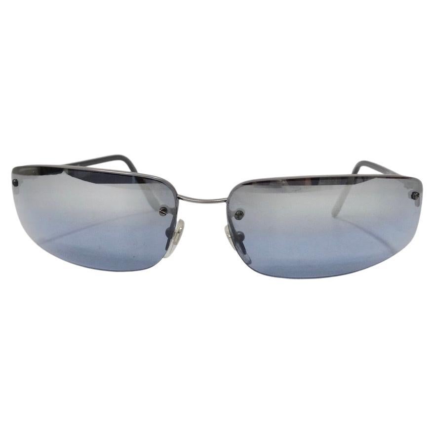 Giorgio Armani 1990s Blue Sunglasses For Sale