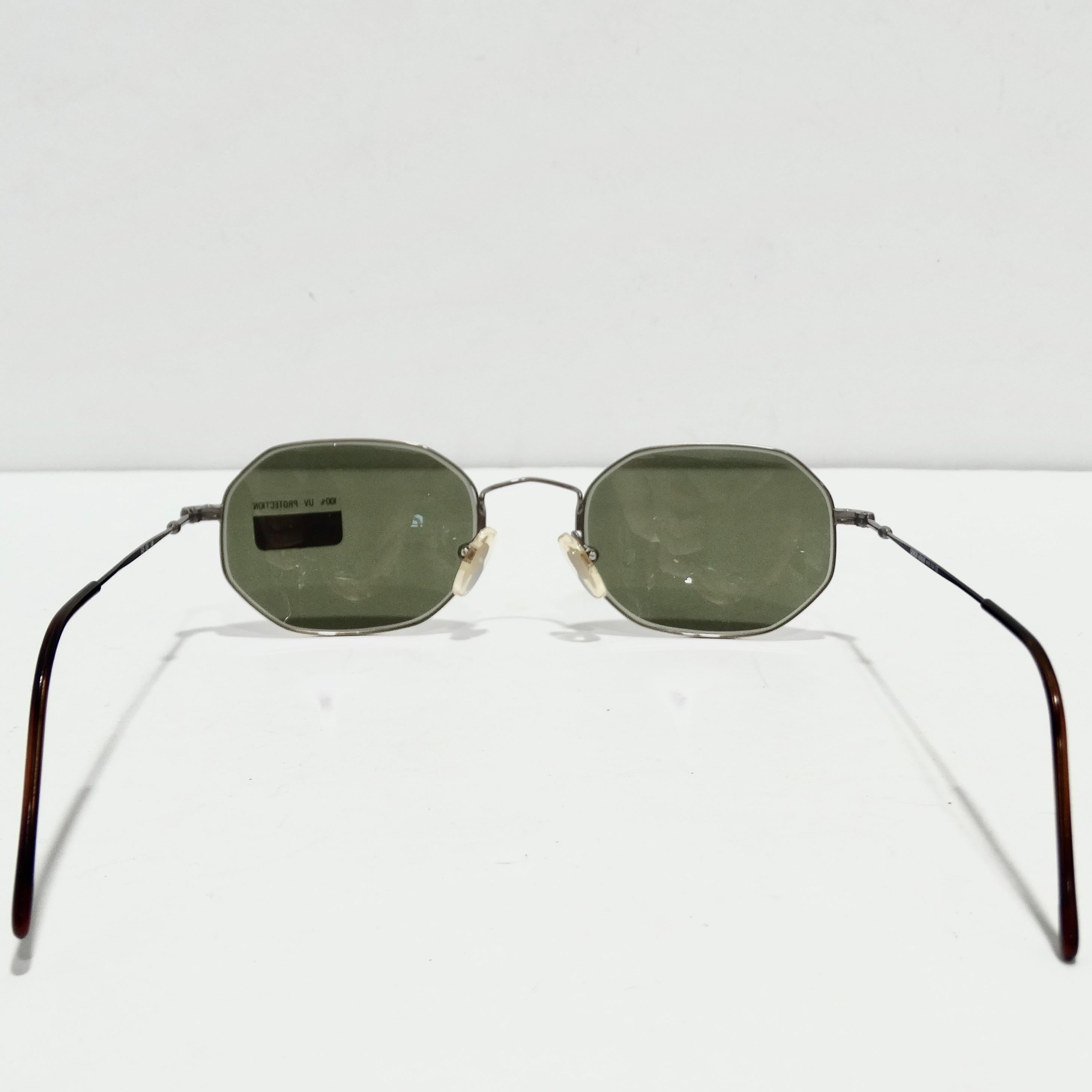 Giorgio Armani 1990s Gold Sunglasses For Sale 7
