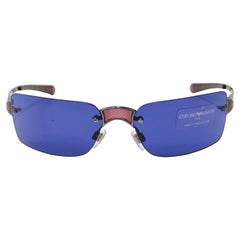 Vintage Giorgio Armani 1990's Rare Pink/Purple Rectangle Sunglasses