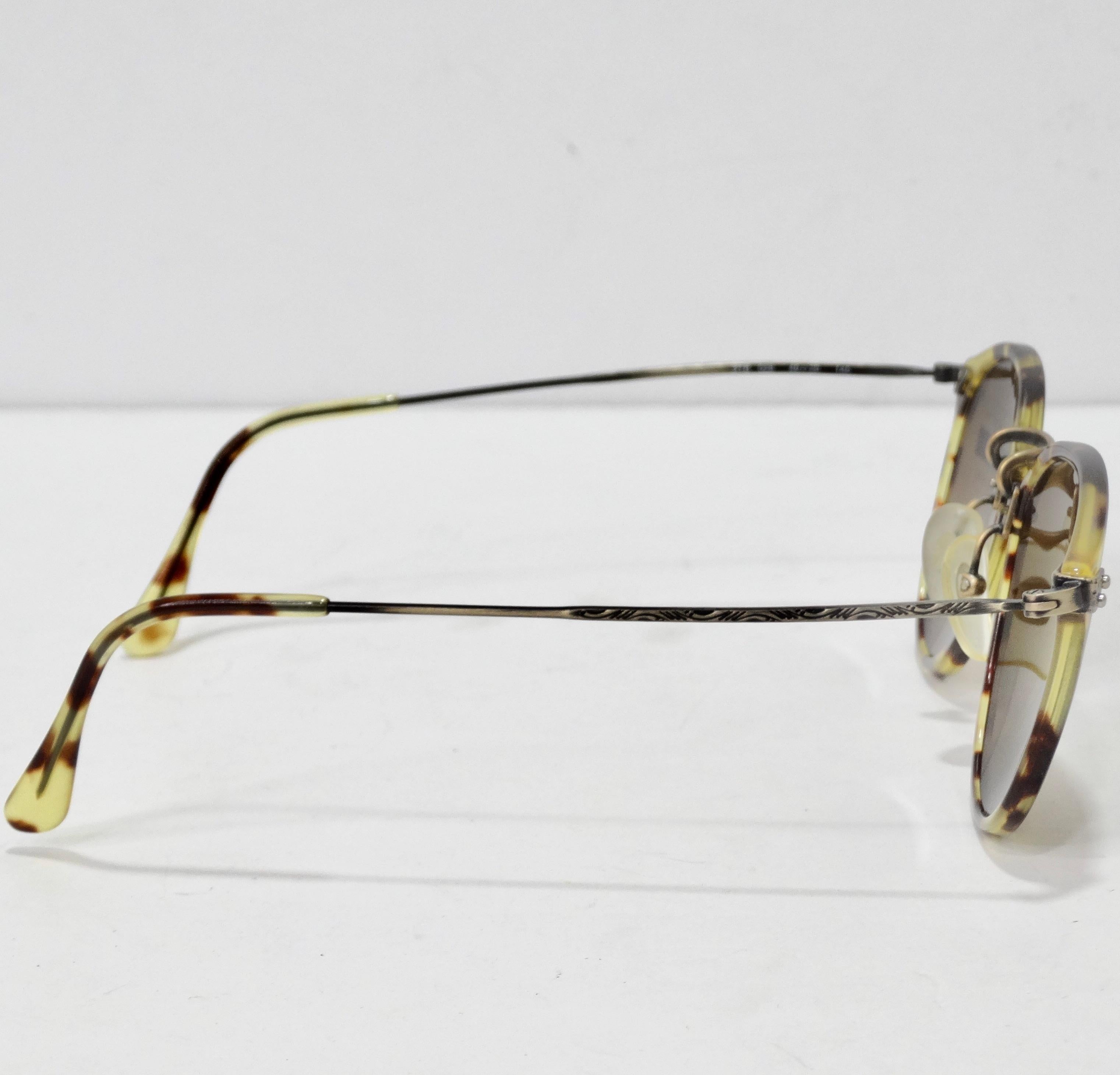Giorgio Armani 1990s Tortoise Shell Sunglasses For Sale 1