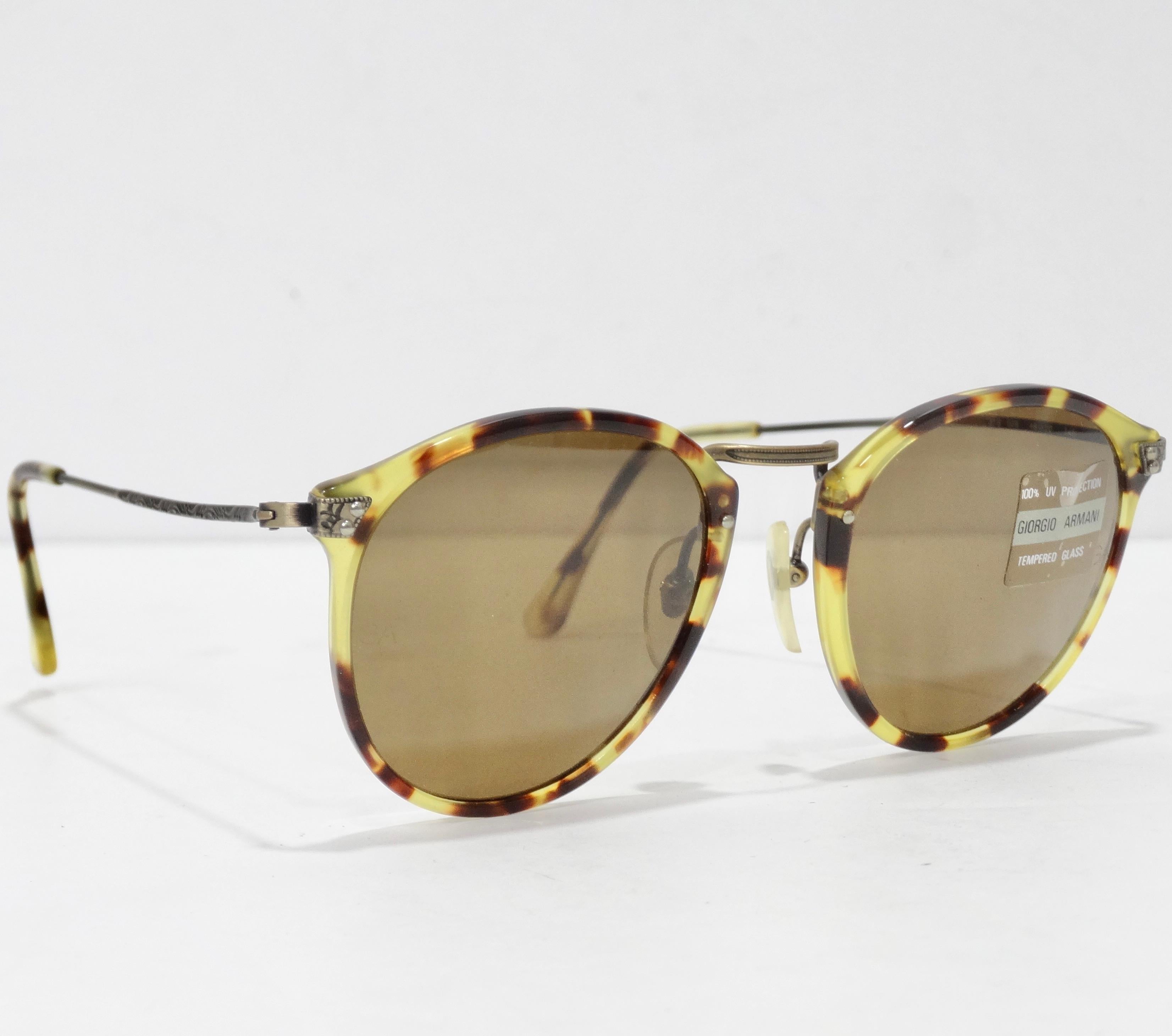 Giorgio Armani 1990s Tortoise Shell Sunglasses For Sale 3
