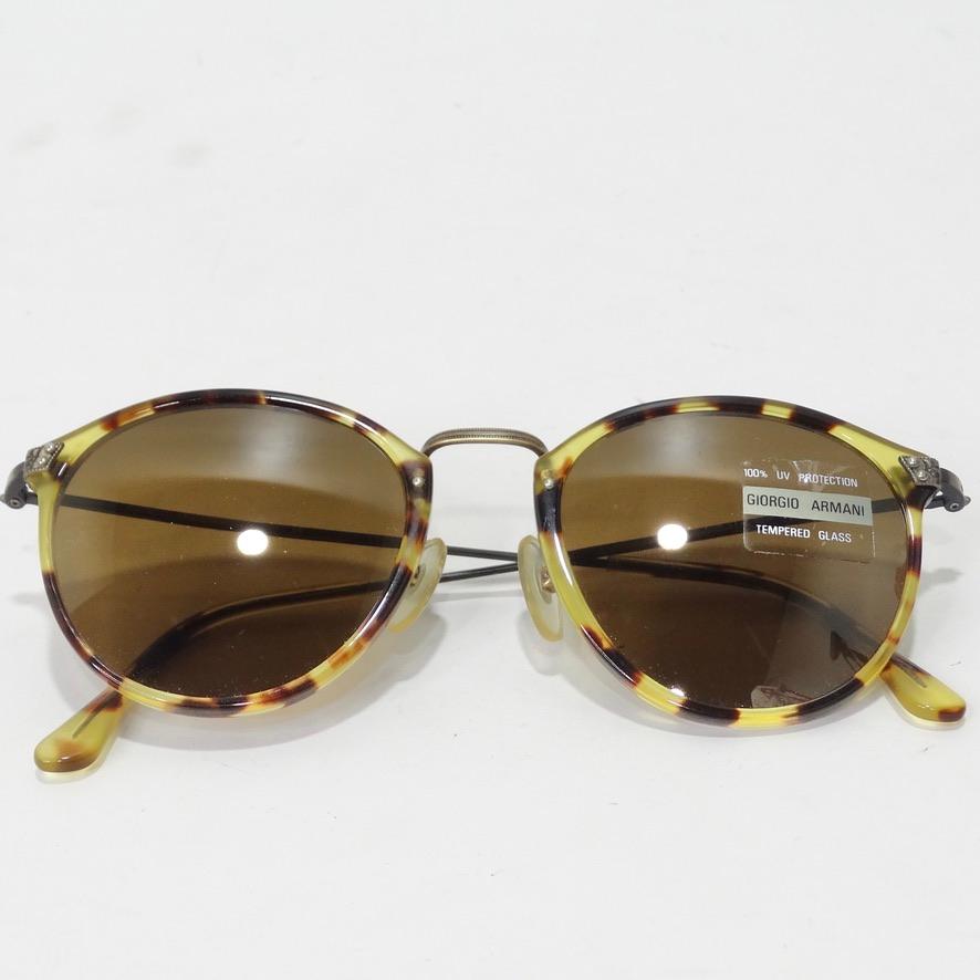 Giorgio Armani 1990s Tortoise Shell Sunglasses For Sale 4