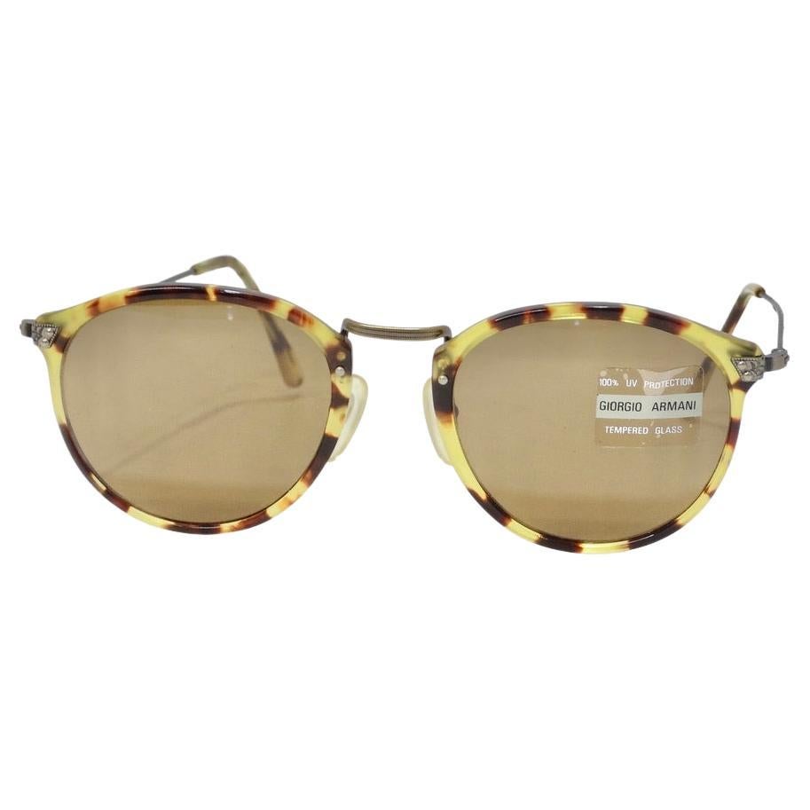 Giorgio Armani 1990s Tortoise Shell Sunglasses For Sale