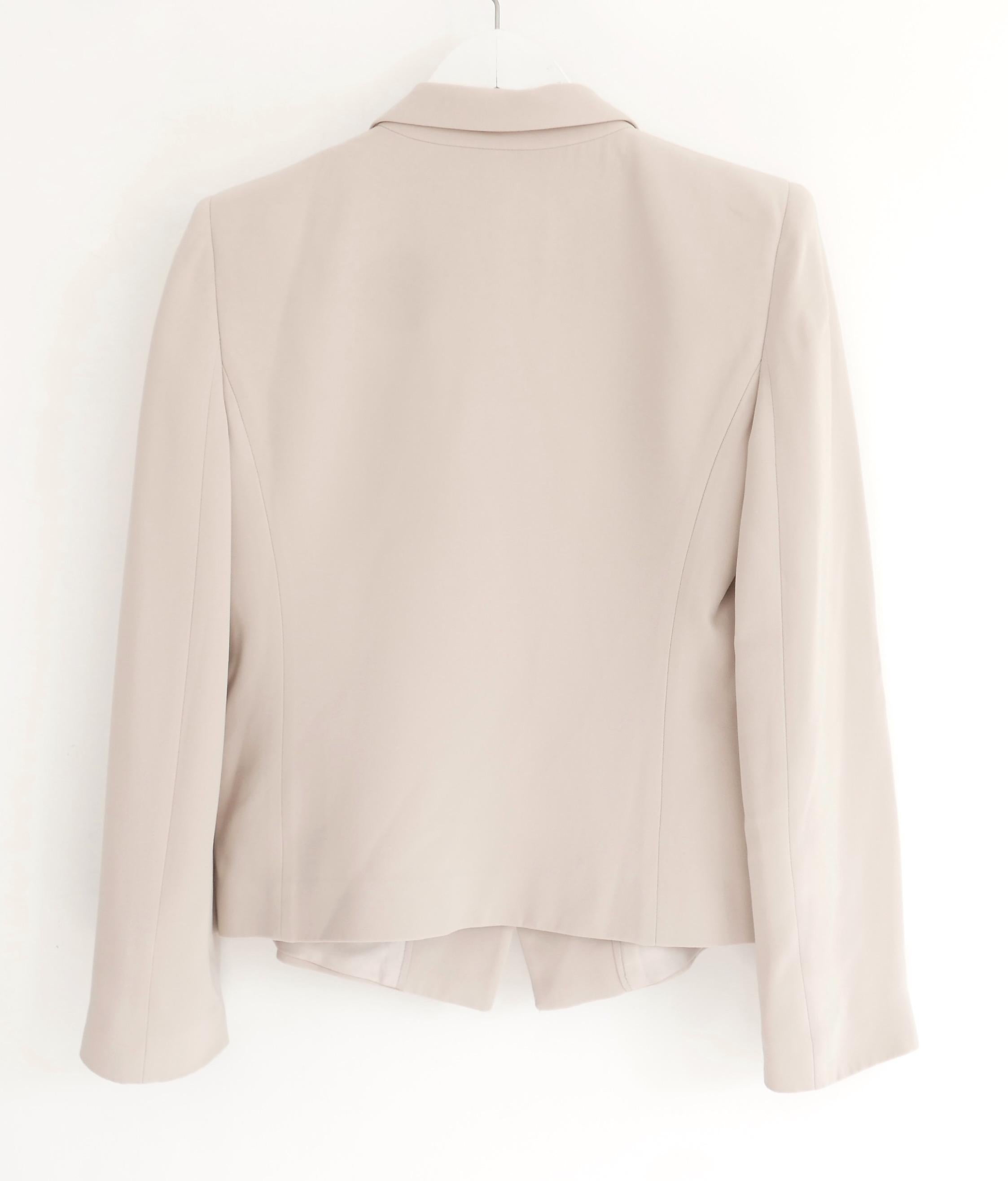 Women's Giorgio Armani 2000s Beige Single Button Blazer Jacket For Sale