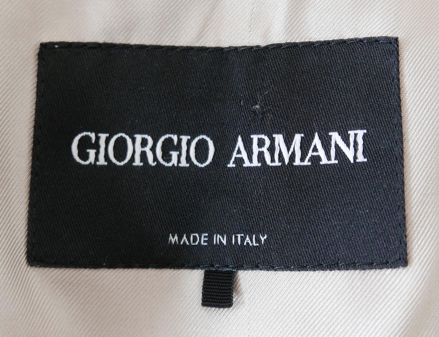Giorgio Armani 2000s Beige Single Button Blazer Jacket For Sale 1