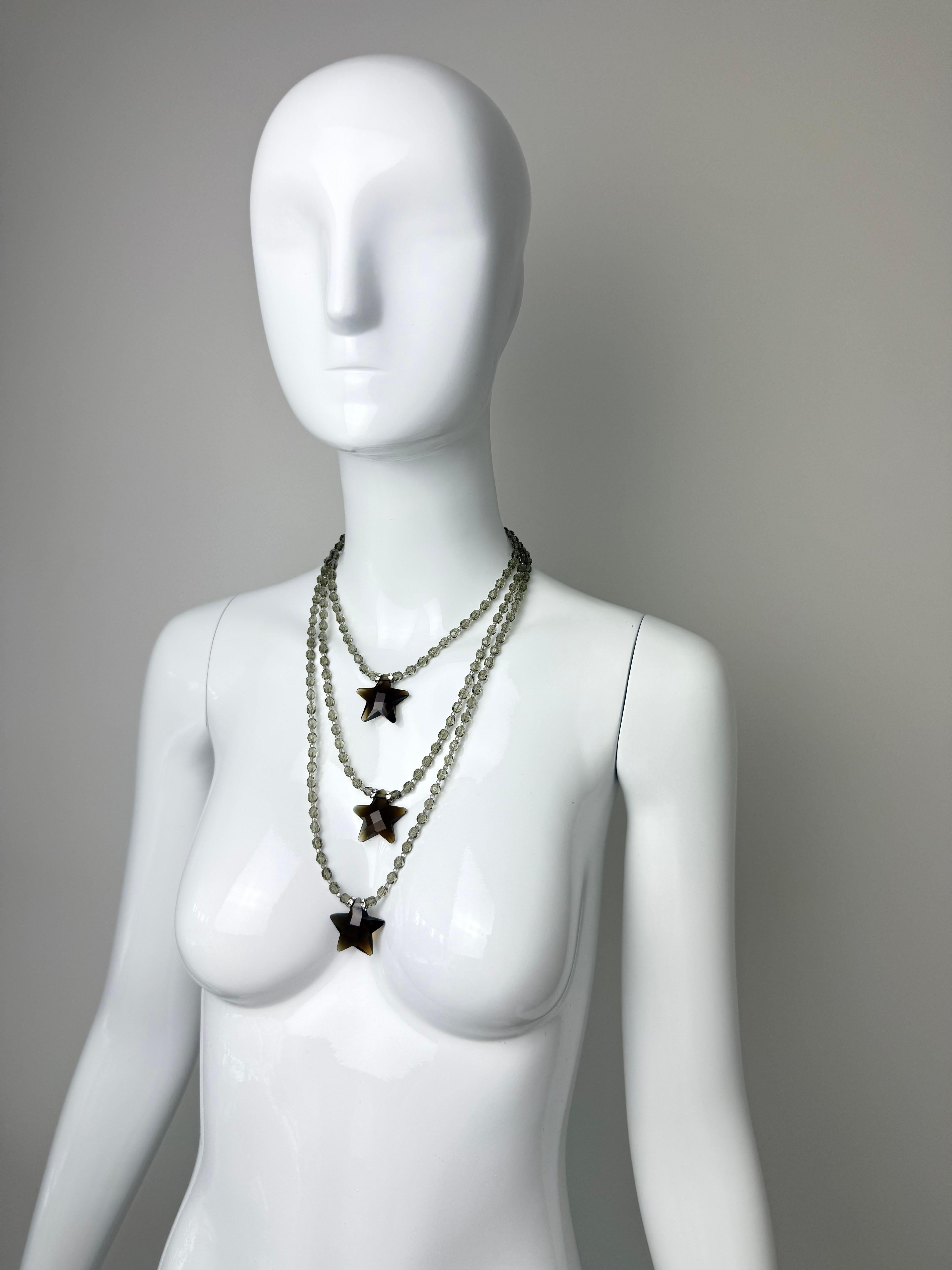 GIORGIO ARMANI 2005 Vintage Runway Star Collana a strati in vendita 6