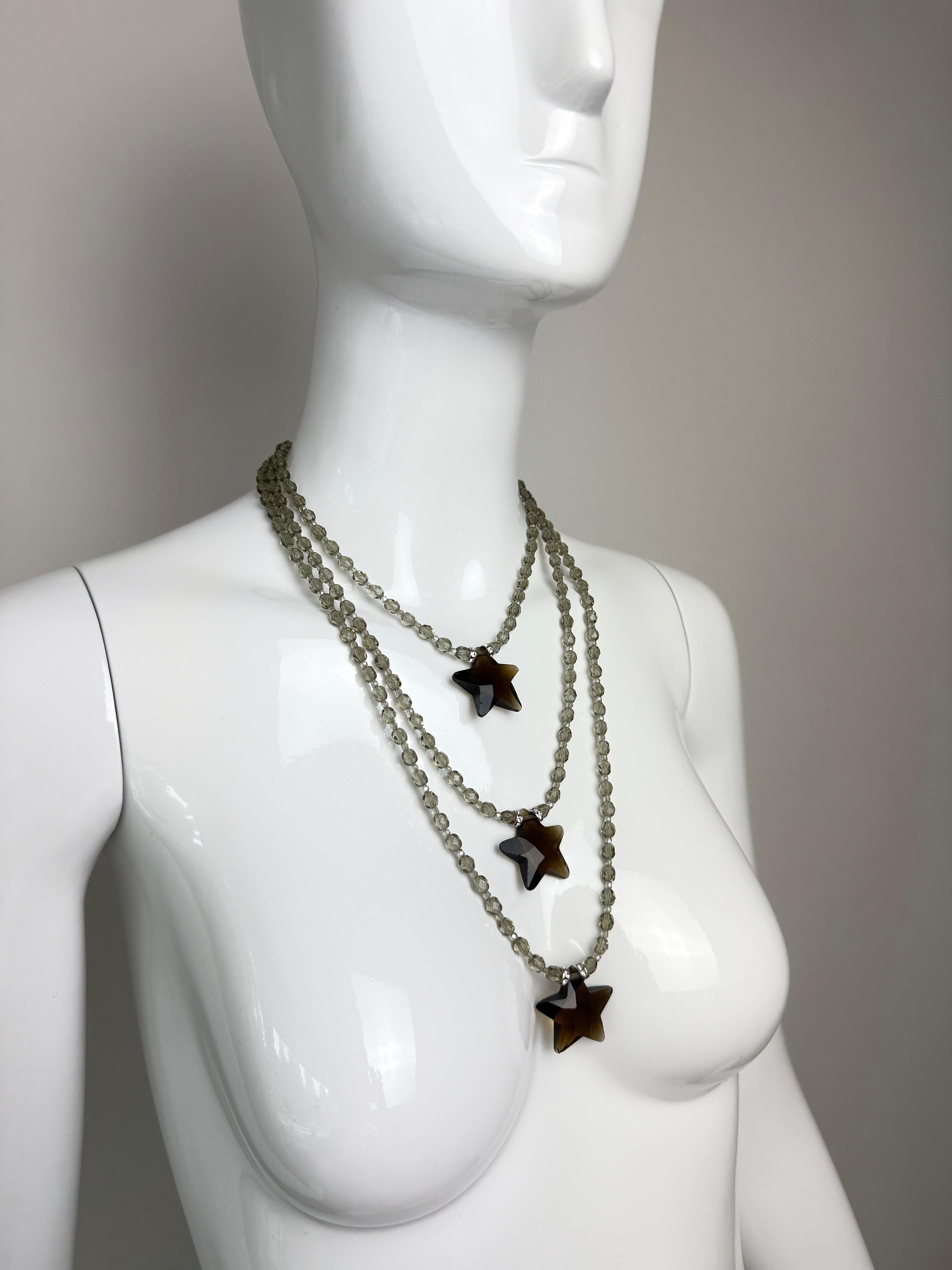 GIORGIO ARMANI 2005 Vintage Runway Star Collana a strati in vendita 3