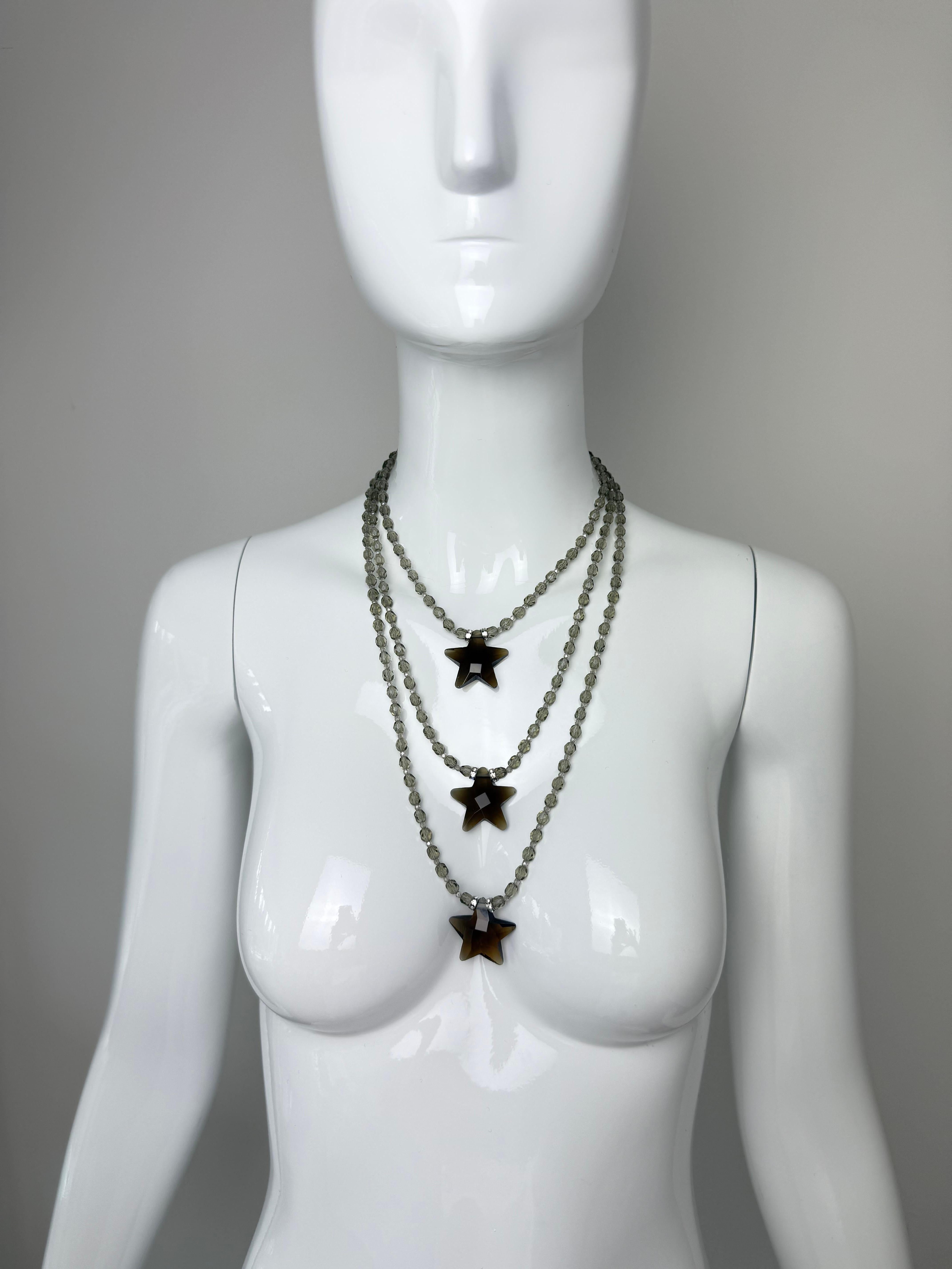 GIORGIO ARMANI 2005 Vintage Runway Star Collana a strati in vendita 4