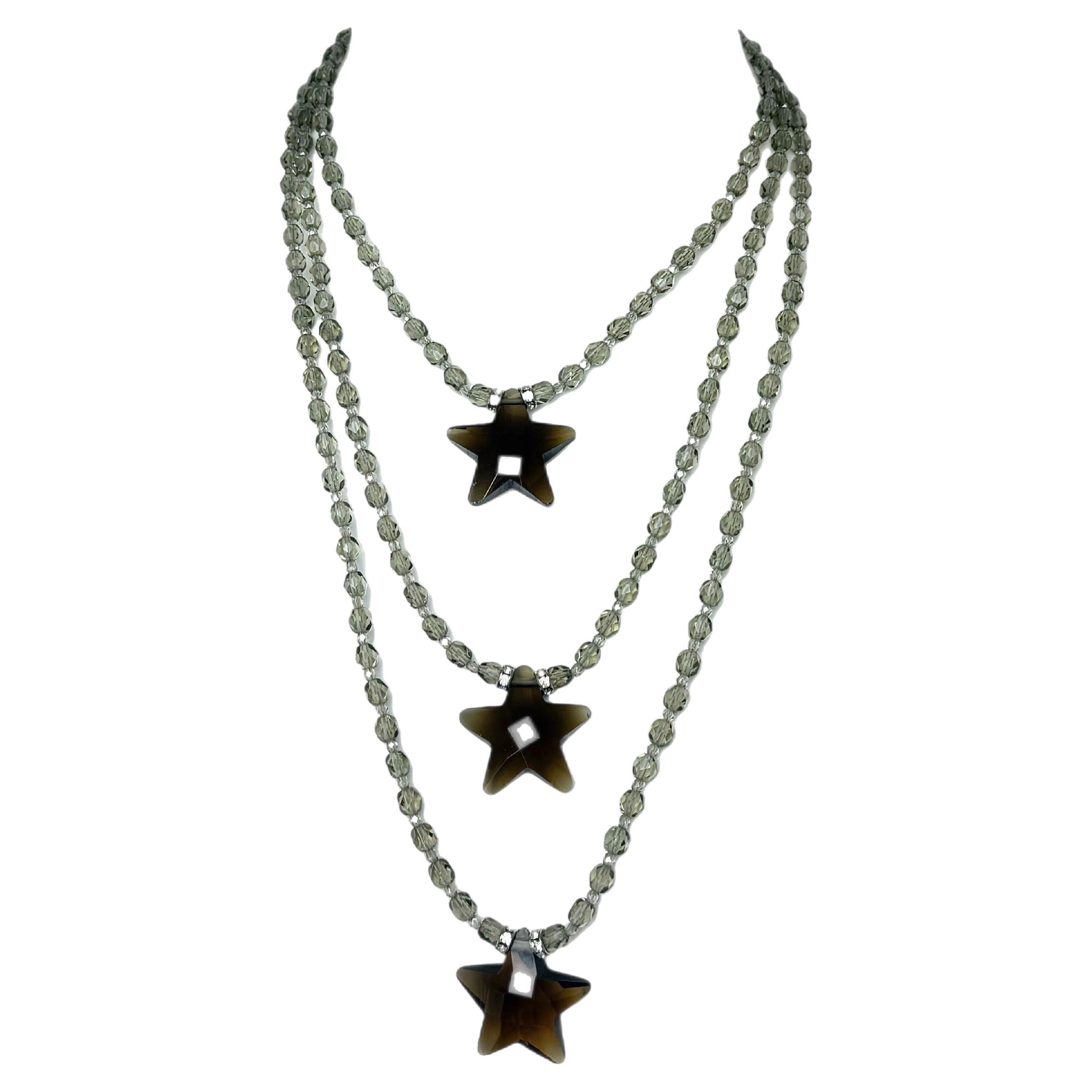 GIORGIO ARMANI 2005 Vintage Runway Star Layered Necklace