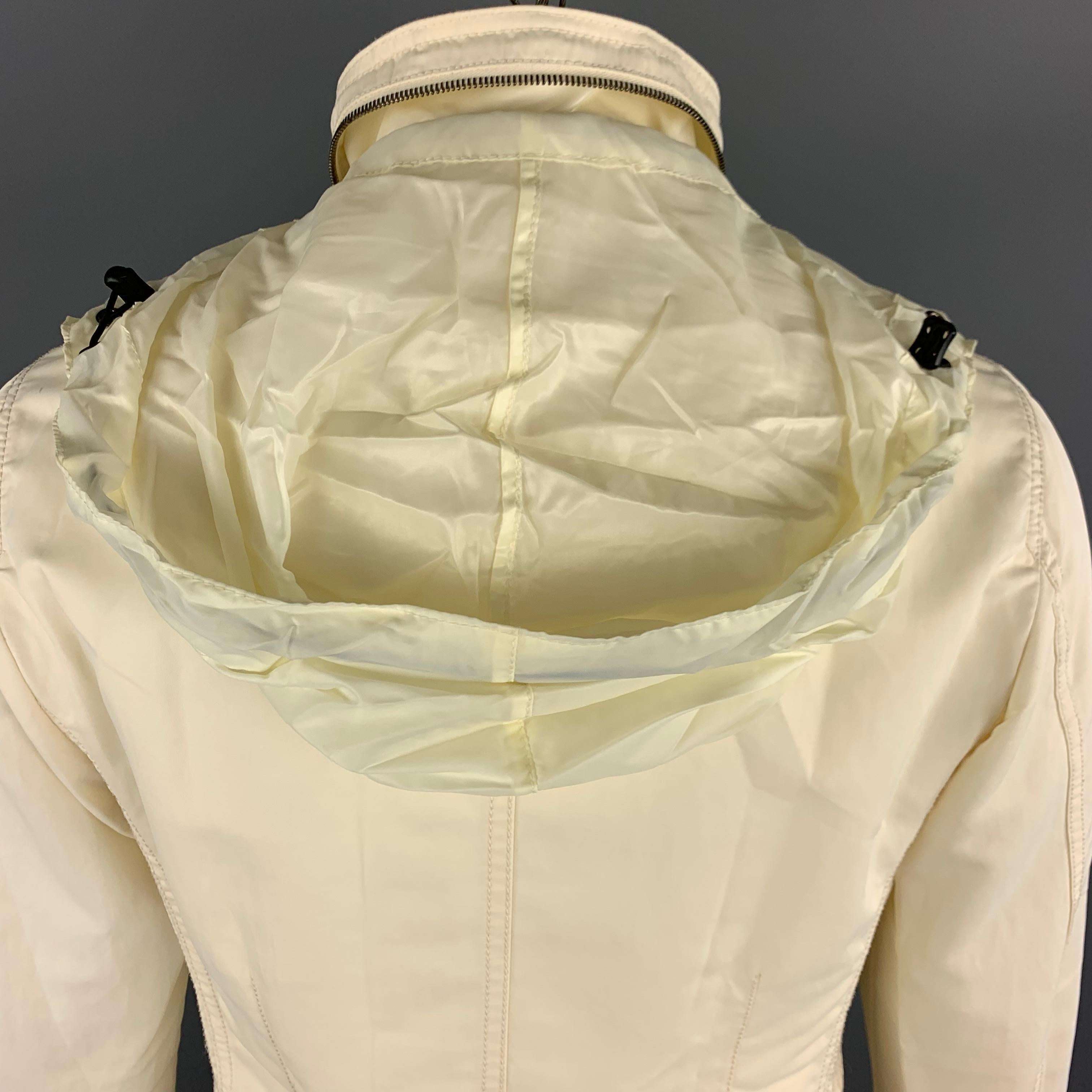 GIORGIO ARMANI 38 Size 38 Cream Cotton / Nylon Zip Fly Jacket 3