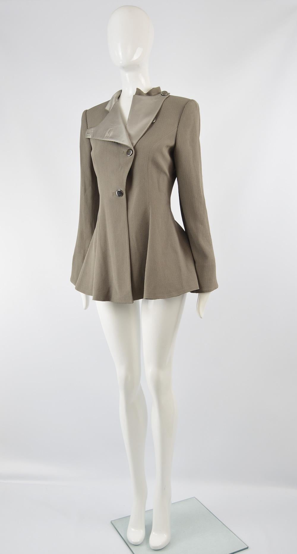 Women's Giorgio Armani Architectural Wide Cut Sleeve Futuristic Jacket, Fall 2004 For Sale