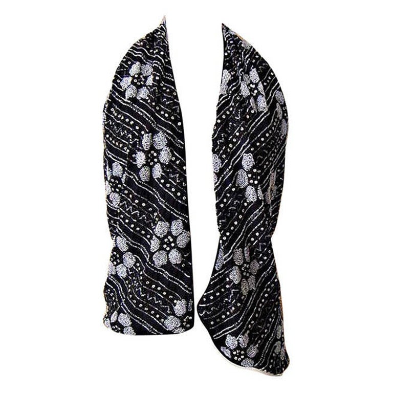 Giorgio Armani Gilet aperto asimmetrico con perline S/M