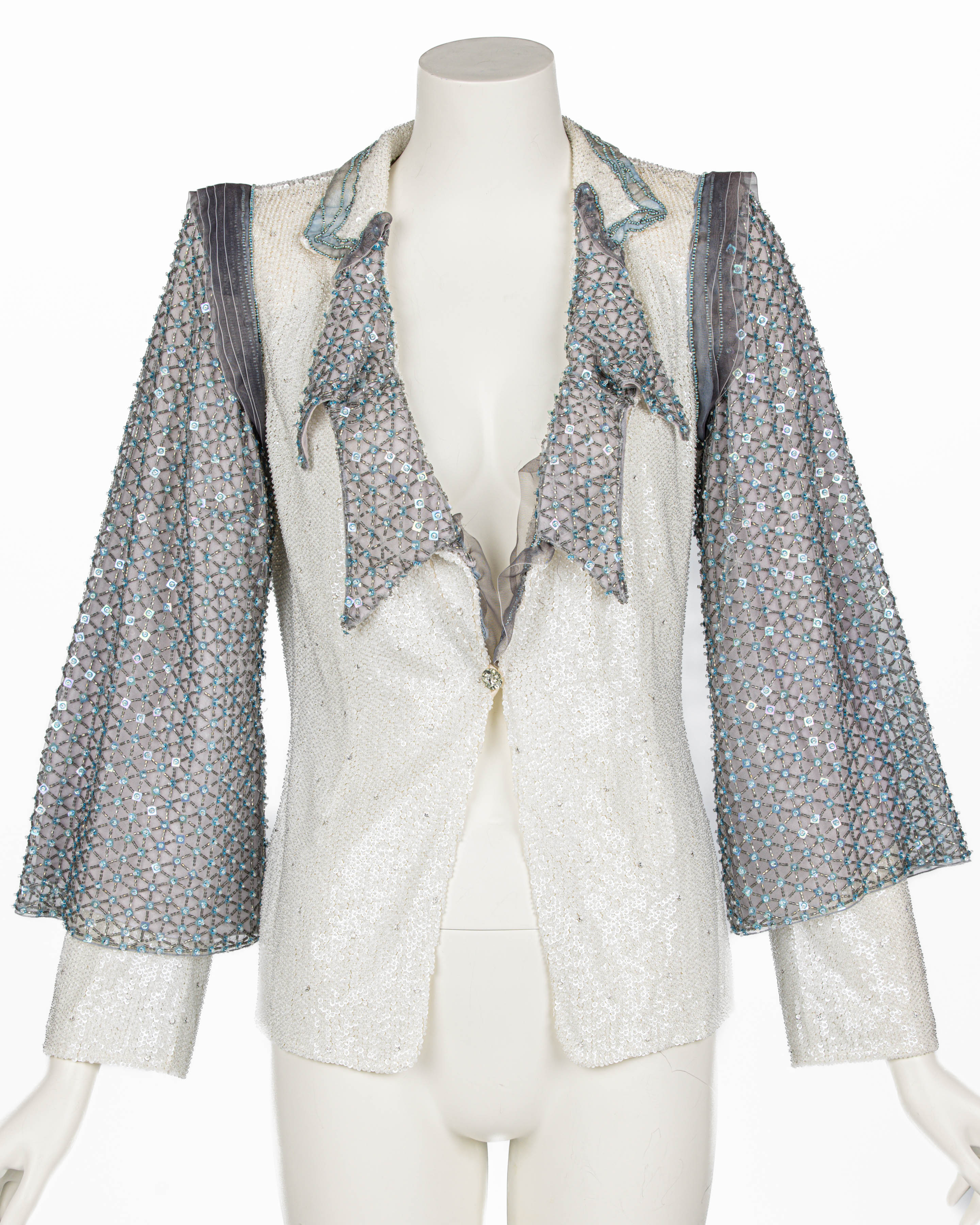 Giorgio Armani - Veste avec perles, cristaux et paillettes