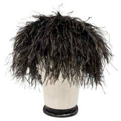 Giorgio Armani Beaded Ostrich Feather Vintage Hat