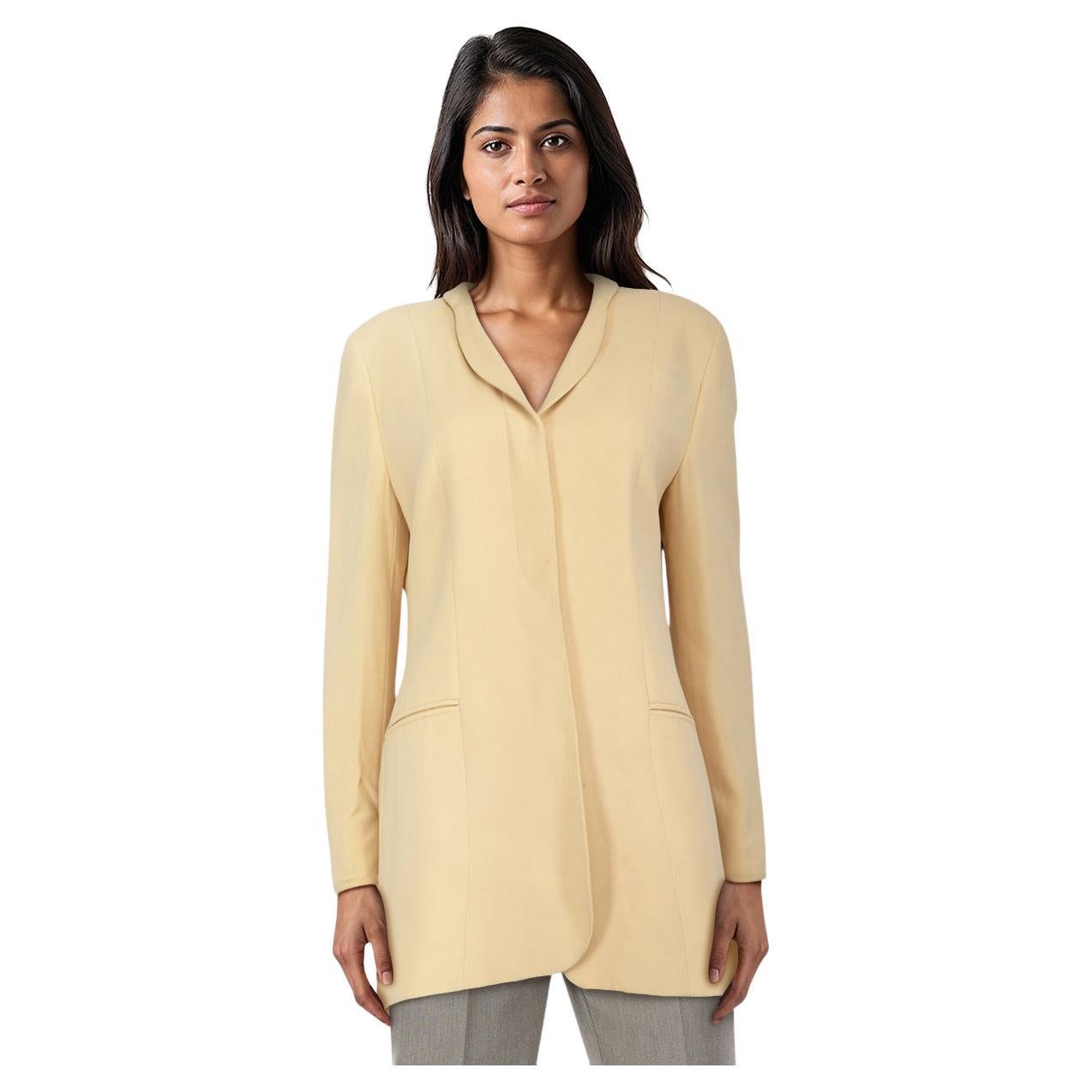 Giorgio Armani Blazer beige con bottoni taglia XL in vendita