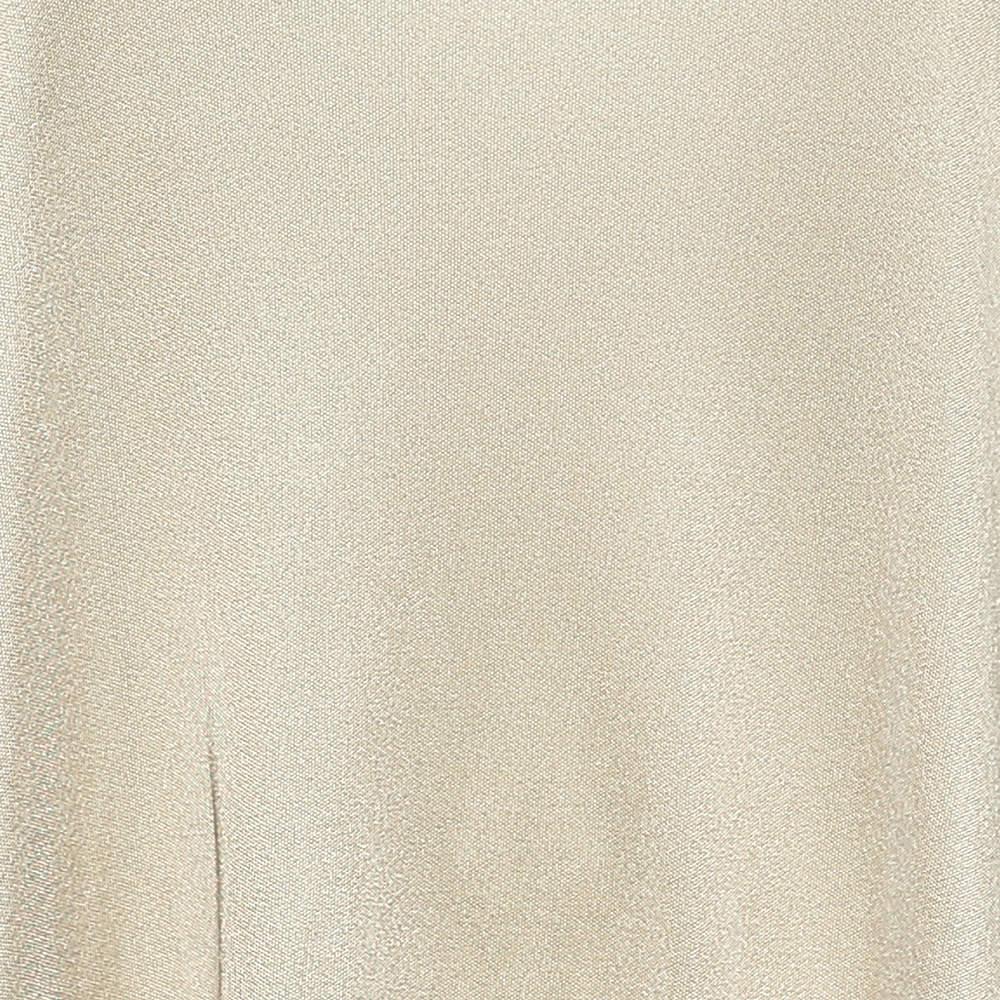 Women's Giorgio Armani Beige Jersey Oversized Top L For Sale
