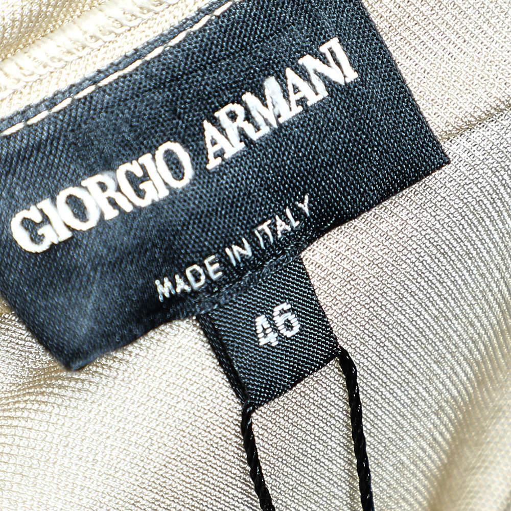 Giorgio Armani Beige Jersey Oversized Top L For Sale 1