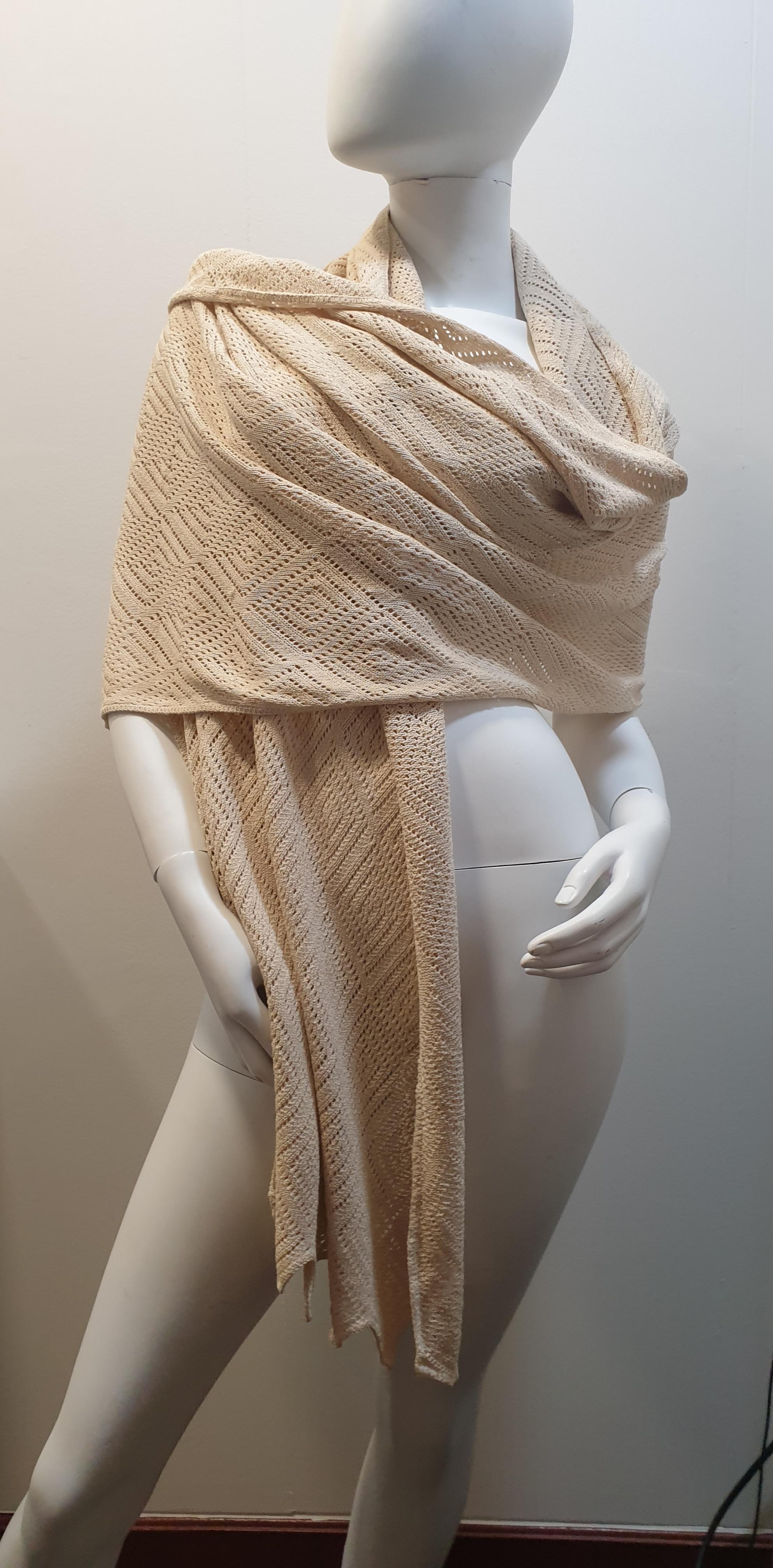 Giorgio Armani Beige Knitted Pashmina with Openwork
Dimensions: 90 x 90 cm / 35,43 x 35,43 inches 



Our Company Fashion Division  is specialized in European Fashion designers, clothing, handbags, accessories and as such we sell original authentic 