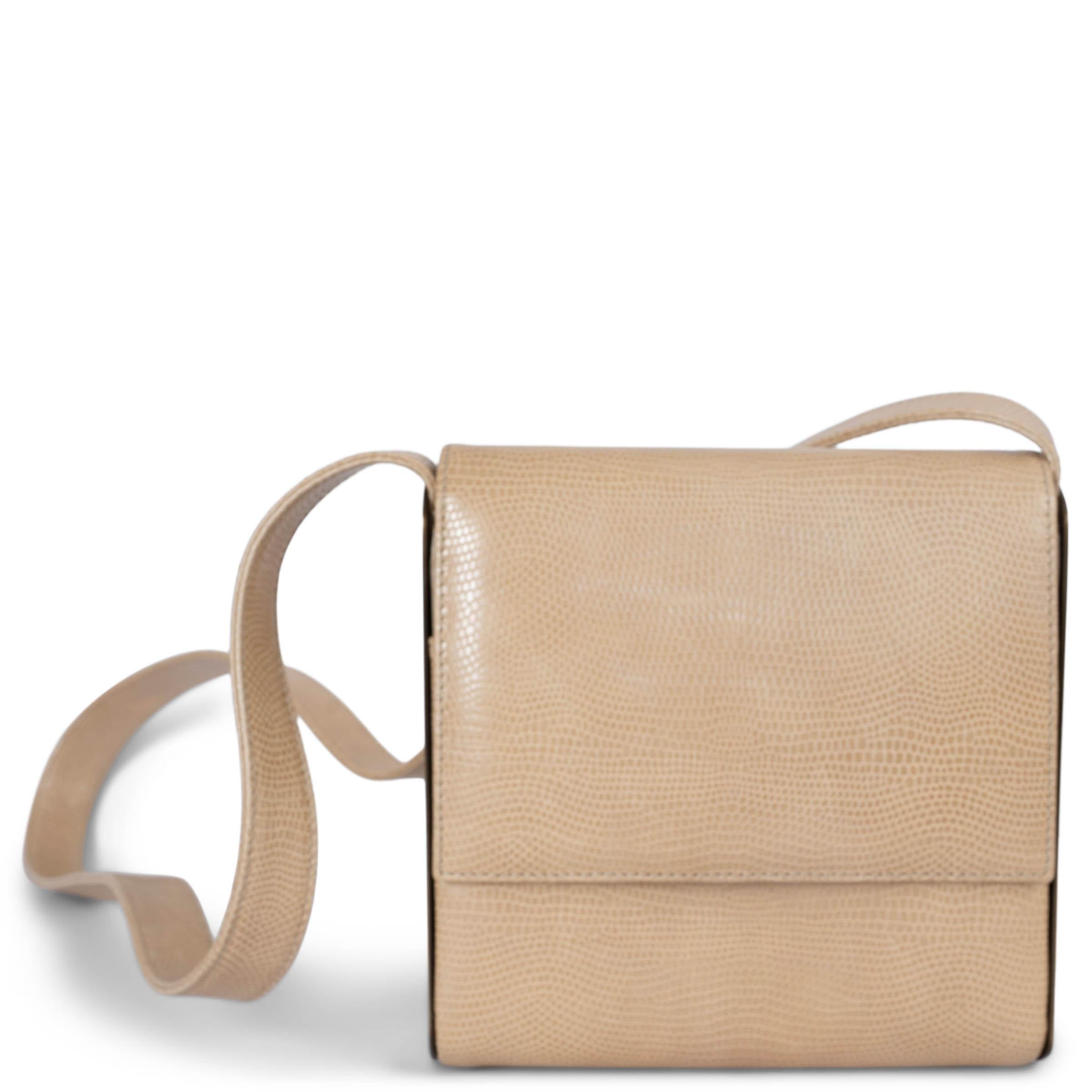 Beige GIORGIO ARMANI beige LIZARD Evening Shoulder Bag For Sale