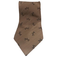 Giorgio Armani beige multicoloured tie