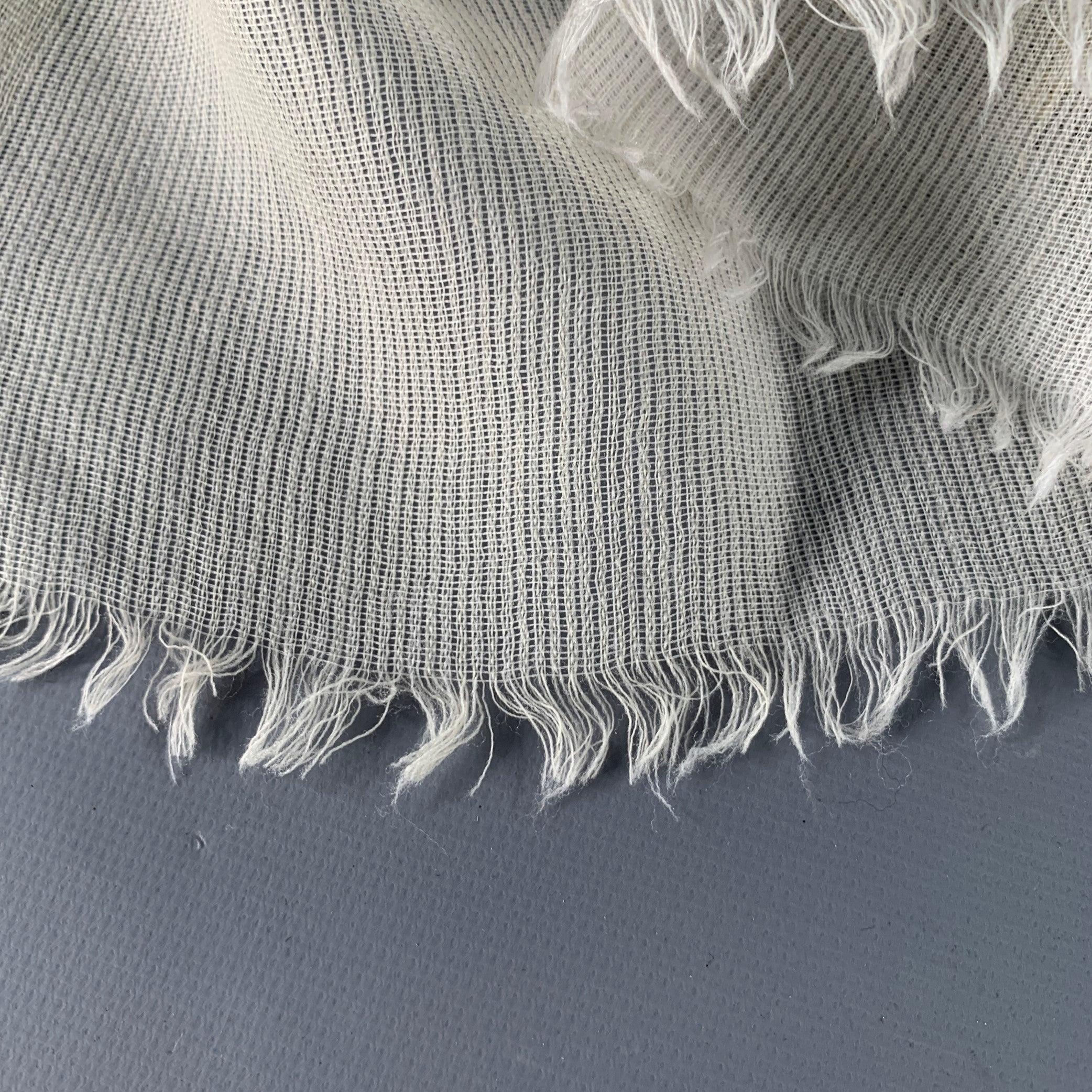 GIORGIO ARMANI Beige Taupe Ombre Wool Blend Scarf In Good Condition For Sale In San Francisco, CA