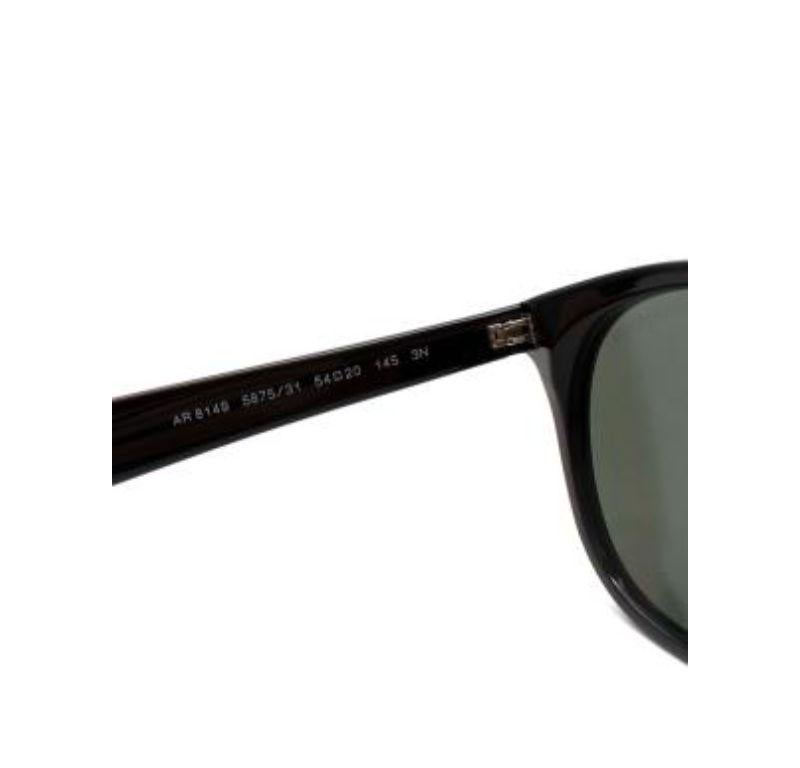 Giorgio Armani Black Acetate Circular Frame Sunglasses For Sale 6