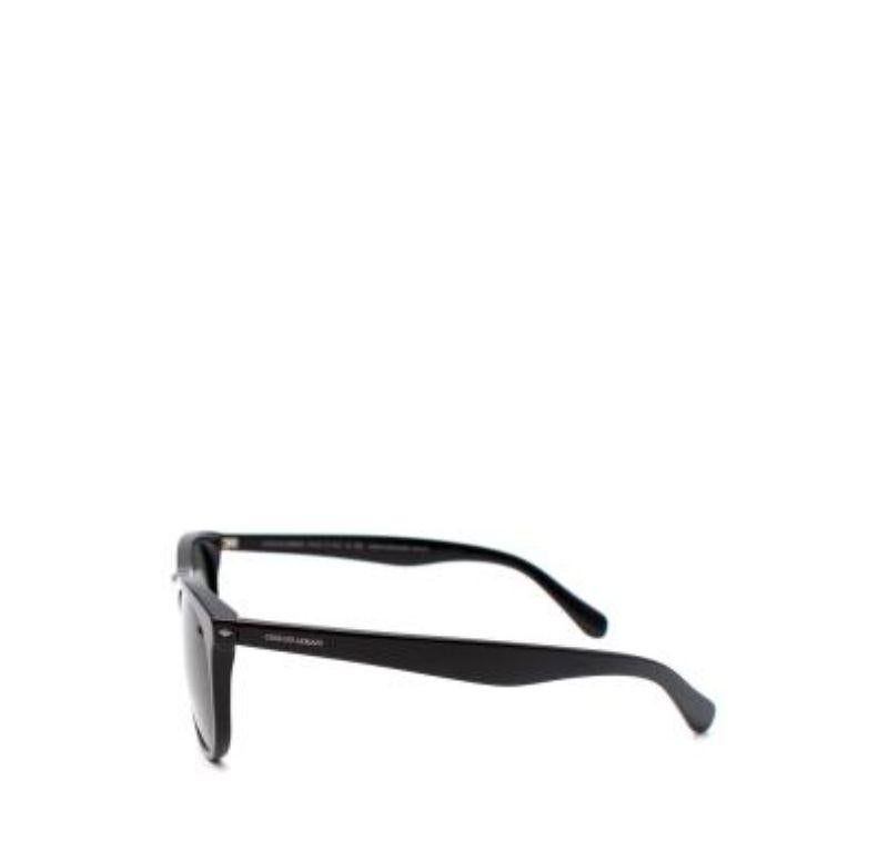 Giorgio Armani Black Acetate Circular Frame Sunglasses For Sale 1
