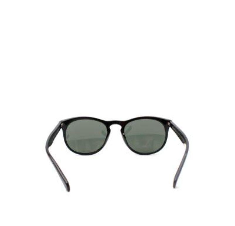 Giorgio Armani Black Acetate Circular Frame Sunglasses For Sale 2