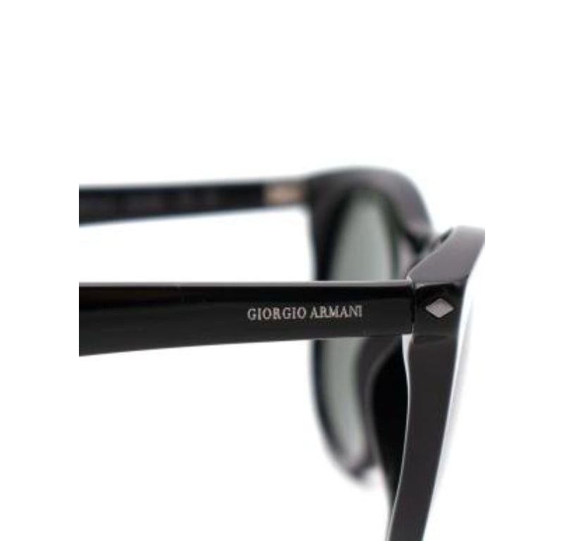 Giorgio Armani Black Acetate Circular Frame Sunglasses For Sale 4
