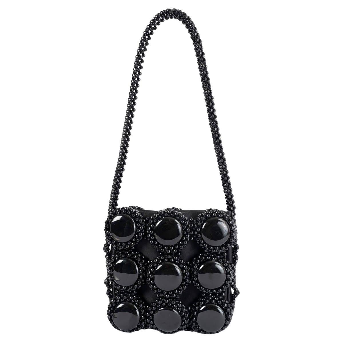 GIORGIO ARMANI black BEADED Evening Bag For Sale