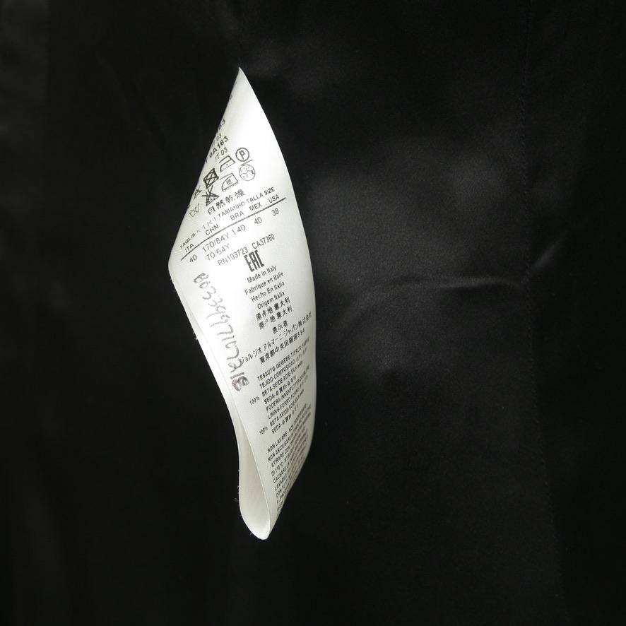 Giorgio Armani Black Blazer Jacket Coat Button Long Sleeve Silk Clothing Sz 40 en vente 2
