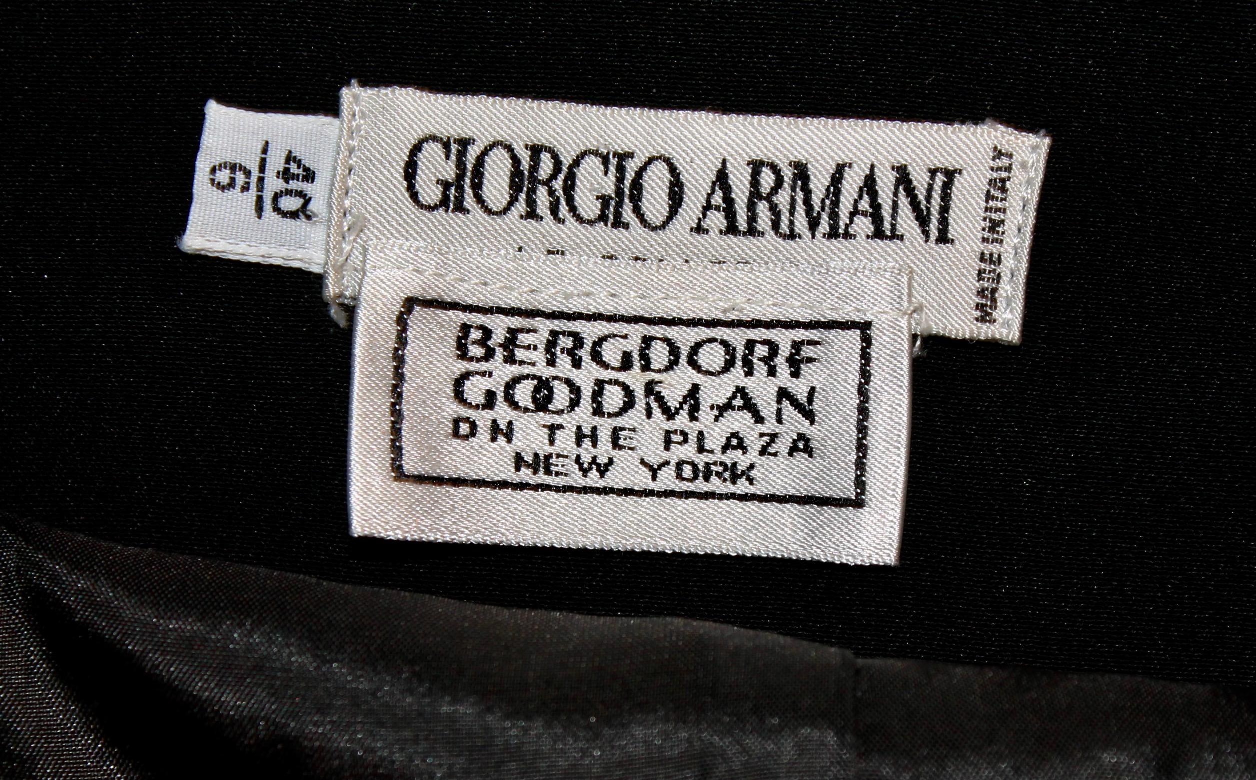 Abito da cocktail nero Giorgio Armani in vendita 5