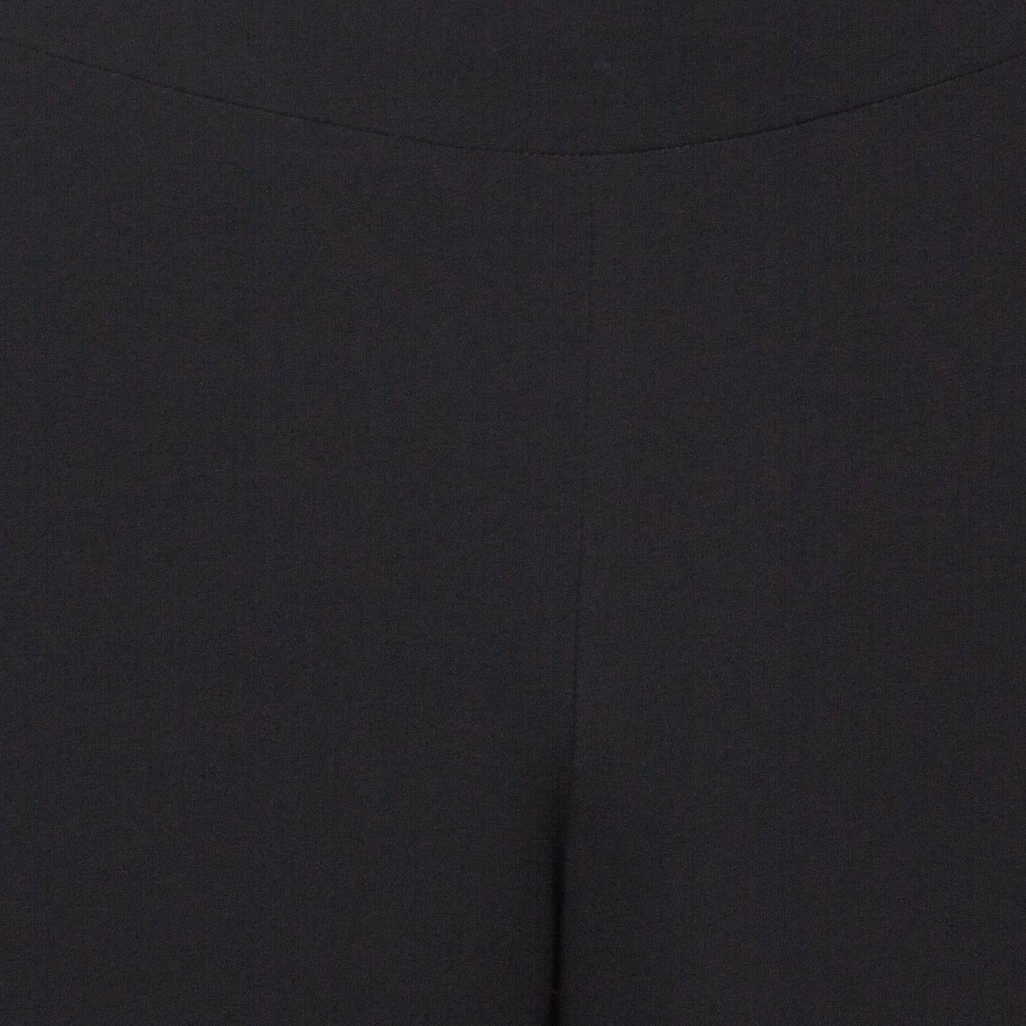 Giorgio Armani Black Crepe Silk Borgo 21 Trousers M In Good Condition In Dubai, Al Qouz 2