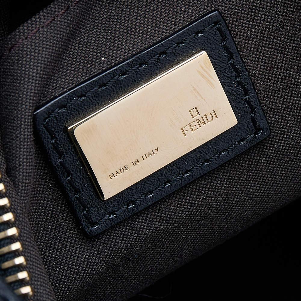 Giorgio Armani Black Croc Embossed Leather Top Handle Bag 7