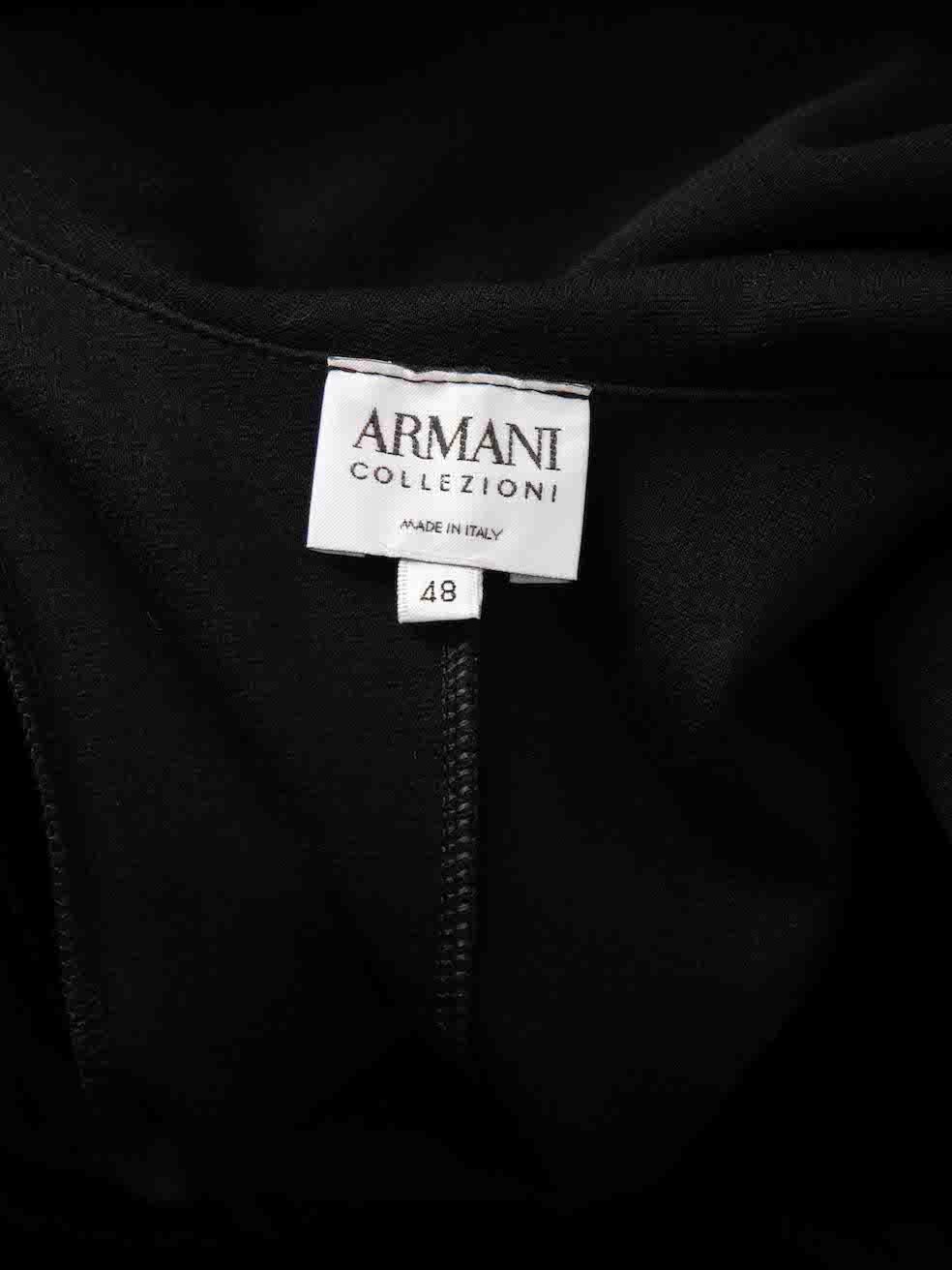 Giorgio Armani Black Draped Knee Length Dress Size XXL For Sale 1