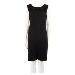 Giorgio Armani Black Draped Knee Length Dress Size XXL