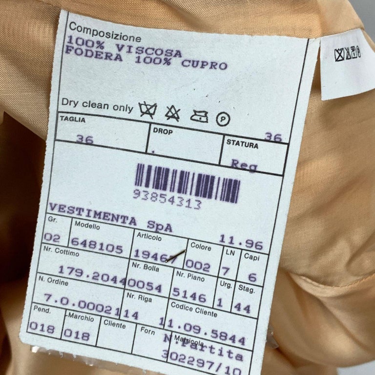 Giorgio Armani Black Label Peach Women Pant Suit Size XS For ...
