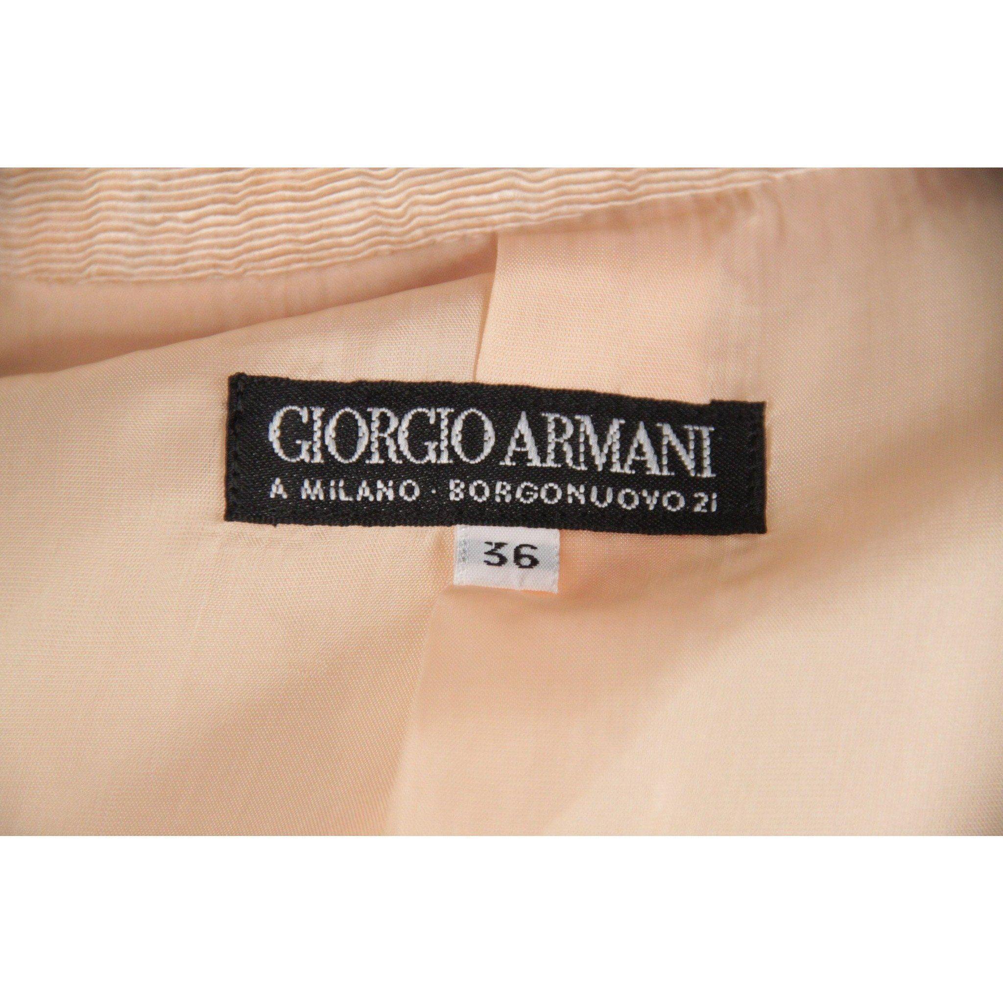 GIORGIO ARMANI BLACK LABEL Peach WOMEN SUIT Blazer & Wide Trousers 1