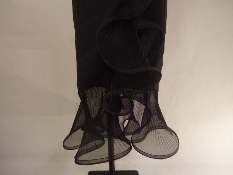 Robe de soirée Giorgio Armani Black Label en soie, années 1980 en vente 3