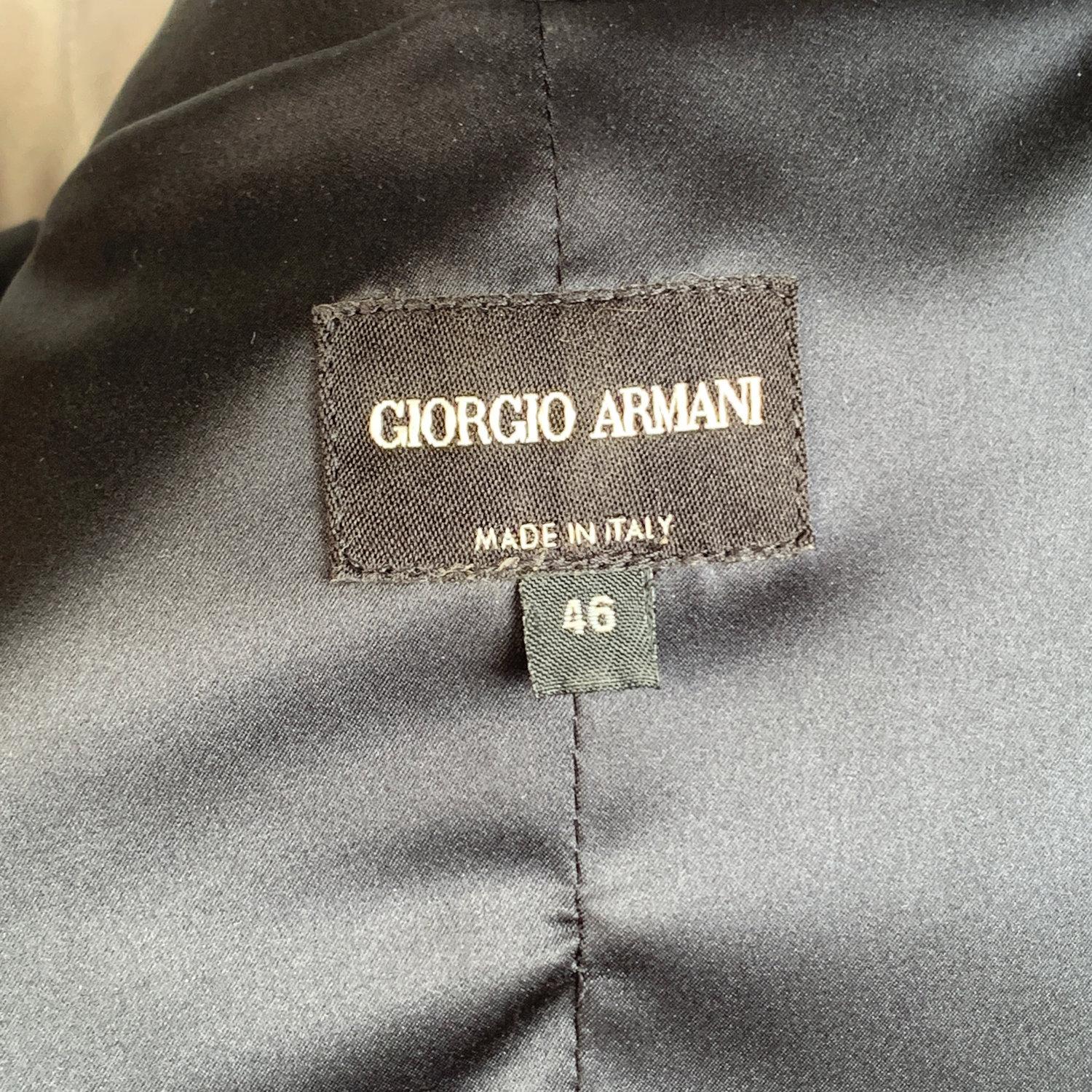 Giorgio Armani Black Label Vintage Textured Wool Blazer Jacket Size 46 3