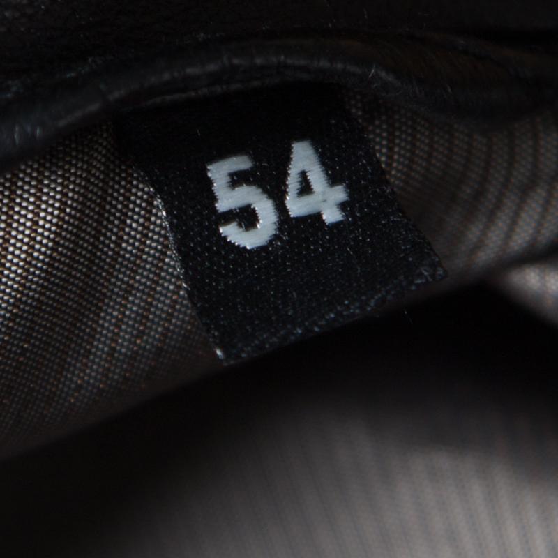 Giorgio Armani Black Lambskin Leather Concealed Zip Front Jacket XXL 2
