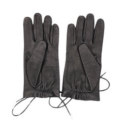 Giorgio Armani black leather corset gloves
