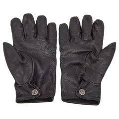 Giorgio Armani Golfs en cuir noir