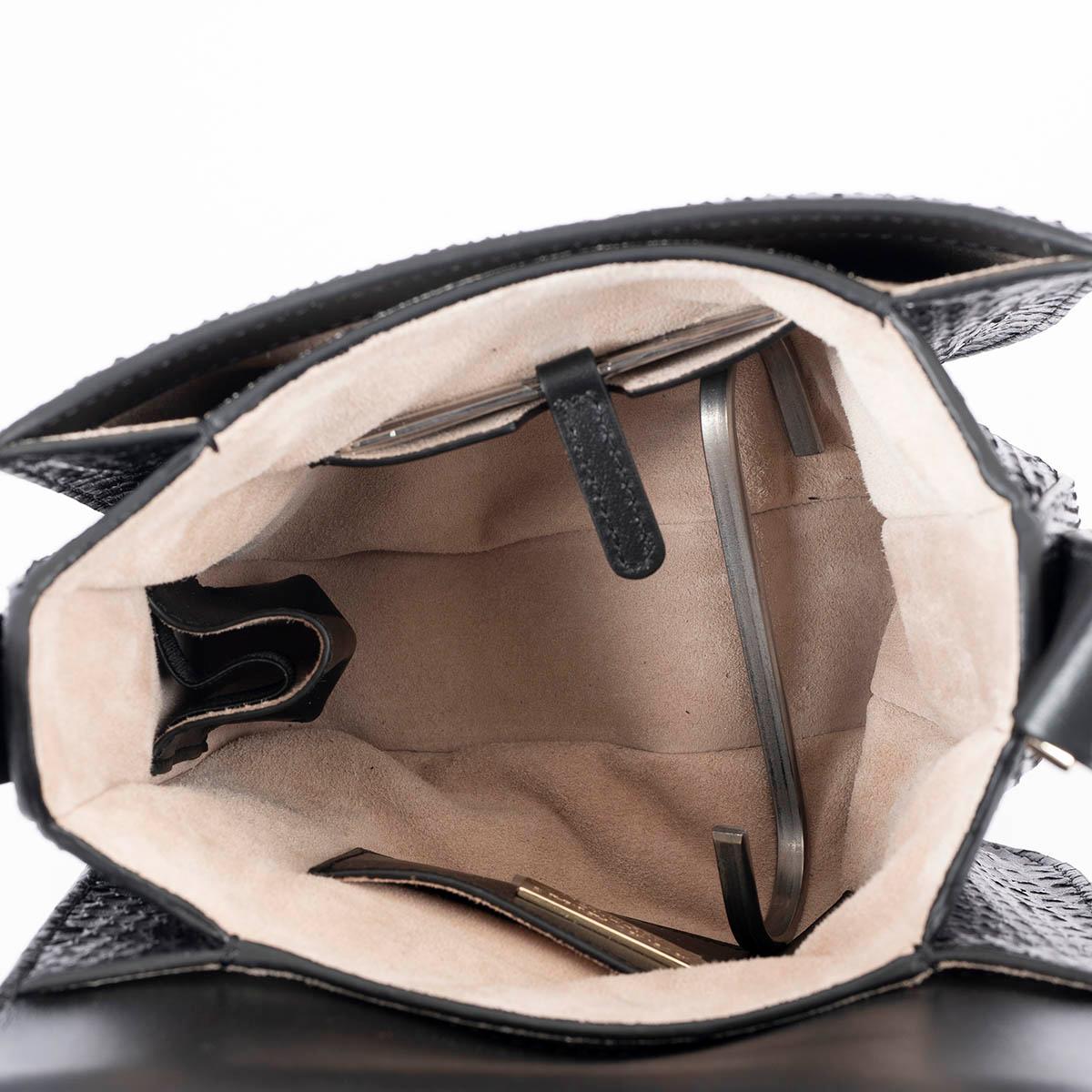 GIORGIO ARMANI black leather LA PRIMA SMALL Evening Bag For Sale 1