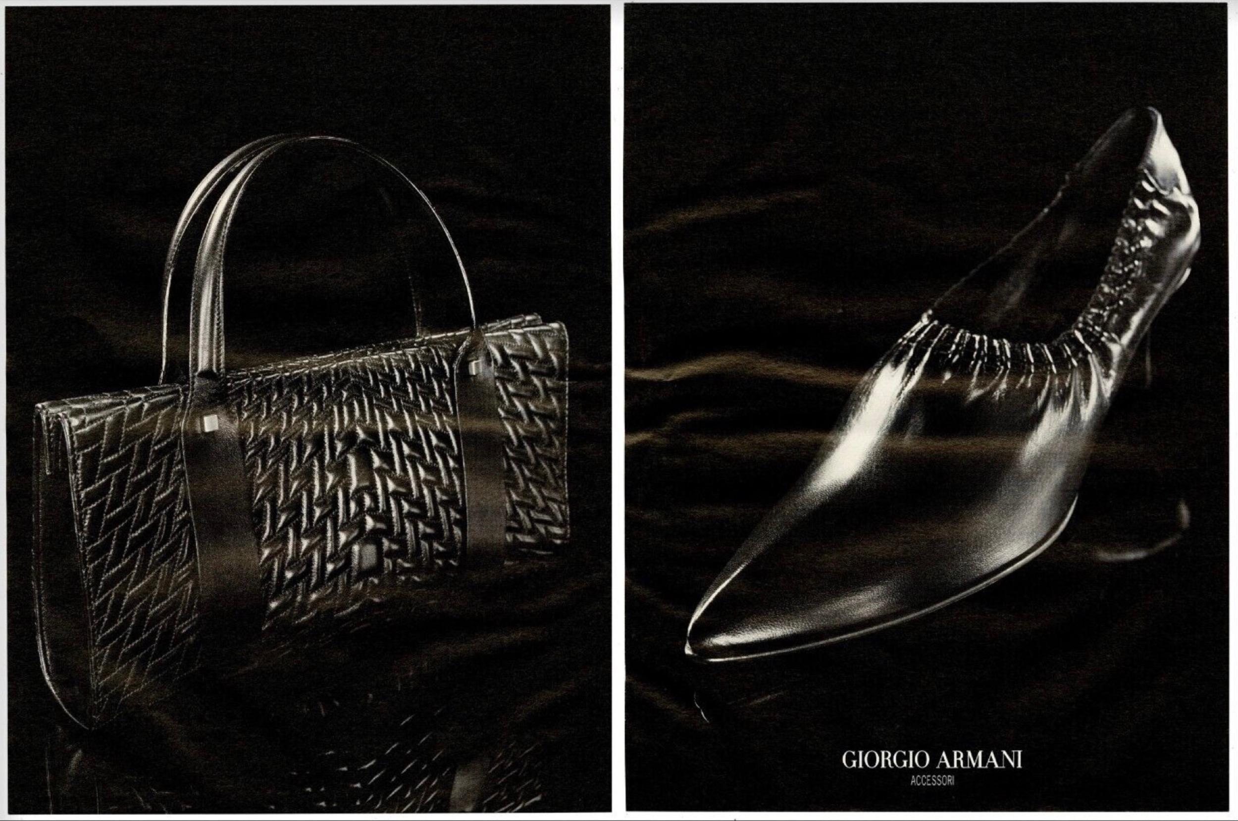 Giorgio Armani Black Leather Pointed Pumps circa 2001 Size 39 1/2 For Sale 14
