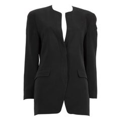 Giorgio Armani Black Round Neck Blazer Size M