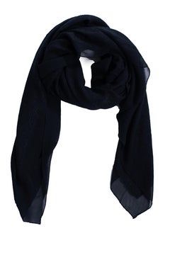 Giorgio Armani, black silk scarf with sheer