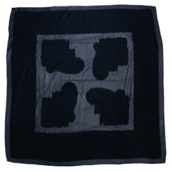 Giorgio Armani, black silk scarf with sheer